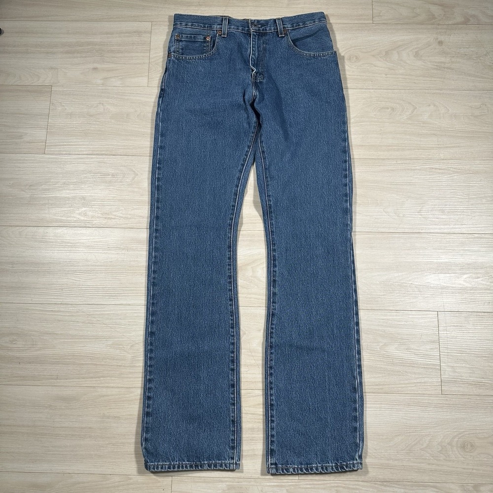 Levi's 517 Bootcut Jeans Mens 32x36 Blue Denim Slim Fit 100% Cotton Cowboy Y2K